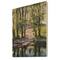 Designart - Mysterious House By The River In The Woods - Lake House Print on Natural Pine Wood